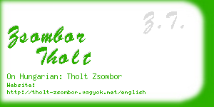 zsombor tholt business card